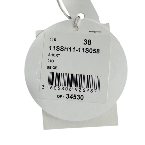 Chloe Amanda Bermuda Shorts Beige Linen Blend NWT - Picture 6 of 7